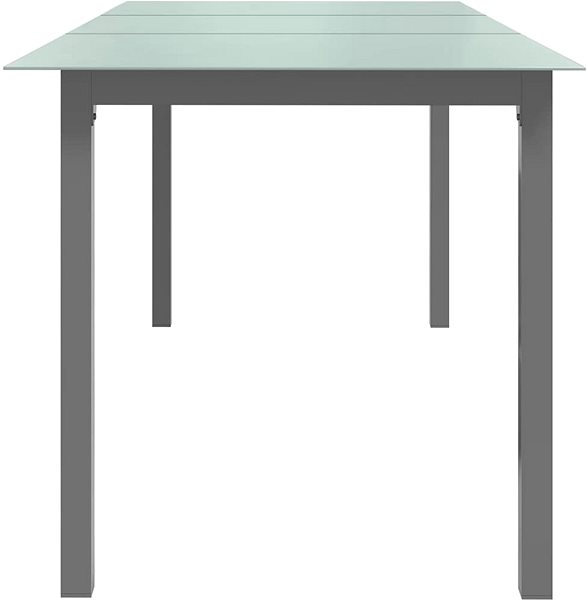 Záhradný stôl Záhradný stôl svetlosivý 190 × 90 × 74 cm hliník a sklo, 312205 ...