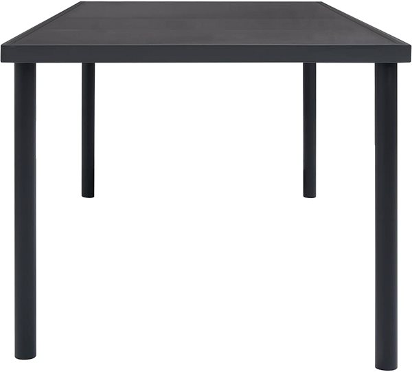 Záhradný stôl Vonkajší jedálenský stôl antracitový 190 × 90 × 74 cm oceľ 313088 ...