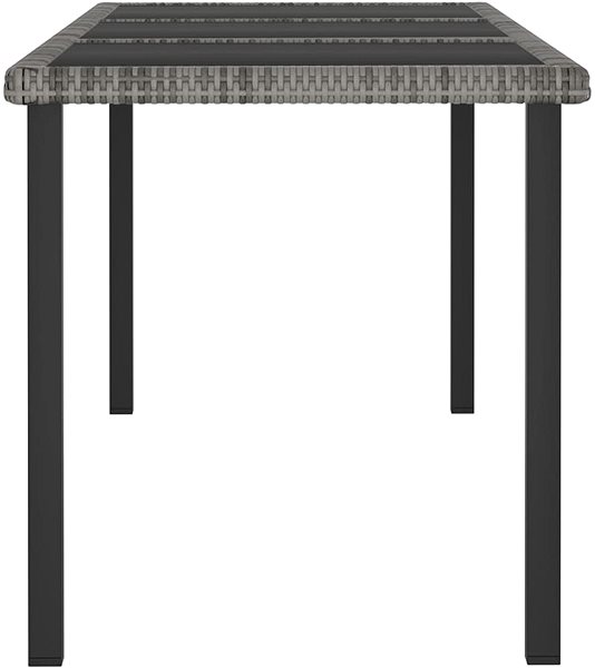 Záhradný stôl Záhradný jedálenský stôl sivý 180 × 70 × 73 cm polyratan, 315119 ...