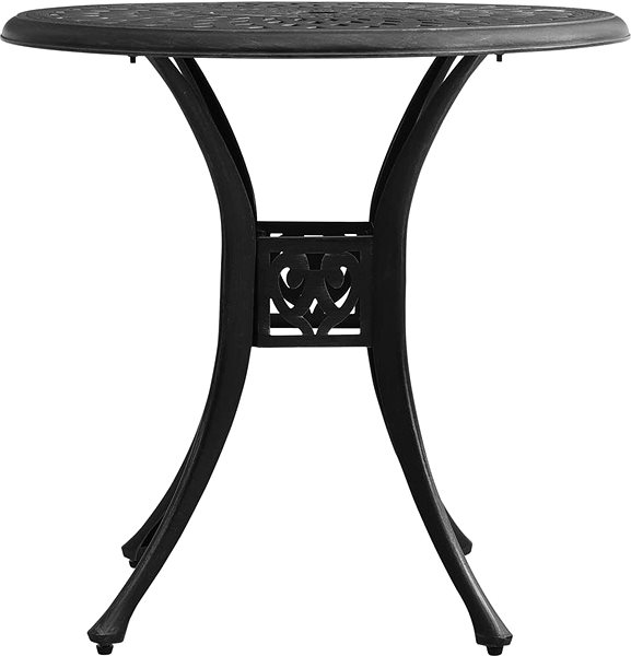 Záhradný stôl Záhradný stôl čierny 78 × 78 × 72 cm liaty hliník, 315583 ...