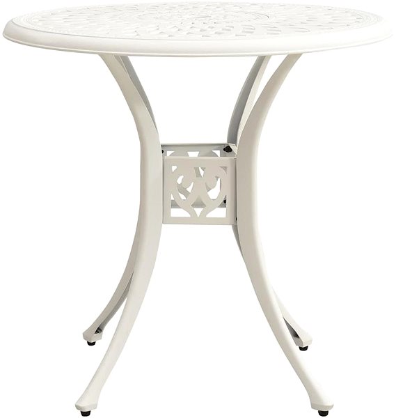 Záhradný stôl Záhradný stôl biely 78 × 78 × 72 cm liaty hliník, 315584 ...