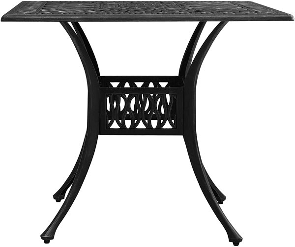 Záhradný stôl Záhradný stôl čierny 90 × 90 × 73 cm liaty hliník, 315589 ...