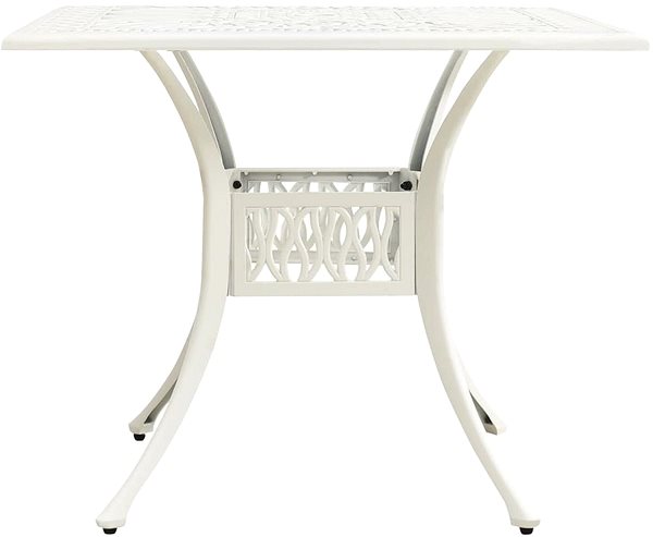 Záhradný stôl Záhradný stôl biely 90 × 90 × 73 cm liaty hliník, 315590 ...