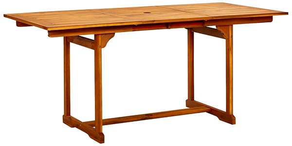 Záhradný stôl Záhradný jedálenský stôl (120 – 170) × 80 × 75 cm masívna akácia, 316568 ...