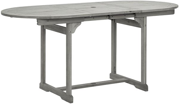 Záhradný stôl Záhradný jedálenský stôl (120 – 170) × 80 × 75 cm masívna akácia, 316574 ...