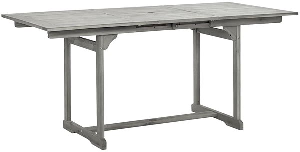 Záhradný stôl Záhradný jedálenský stôl (120 – 170) × 80 × 75 cm masívna akácia, 316575 ...