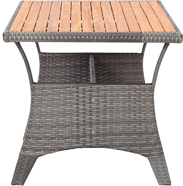 Záhradný stôl Záhradný stôl sivý 120 × 70 × 66 cm masívne akáciové drevo, 316586 ...