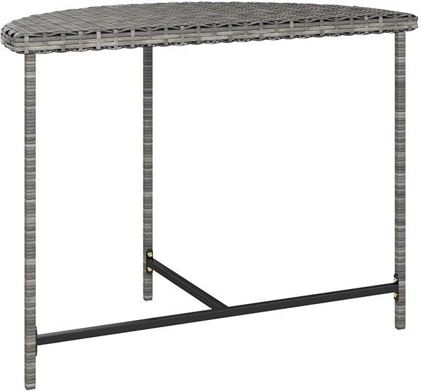 Záhradný stôl Záhradný stôl sivý 100 × 50 × 75 cm polyratan, 316653 ...