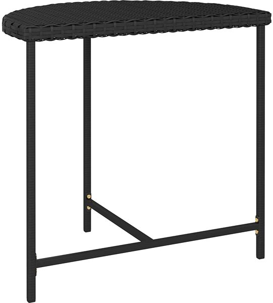 Záhradný stôl Záhradný stôl čierny 80 × 50 × 75 cm polyratan, 316654 ...