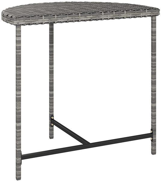 Záhradný stôl Záhradný stôl sivý 80 × 50 × 75 cm polyratan, 316655 ...
