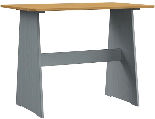 Záhradný stôl Jedálenský stôl s lavicou medovo hnedý a sivý masívne borovicové drevo, 327252 ...