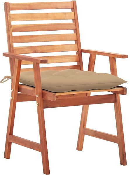 Záhradná stolička Záhradná jedálenská stolička 2 ks s poduškami masívne akáciové drevo, 3064338 ...