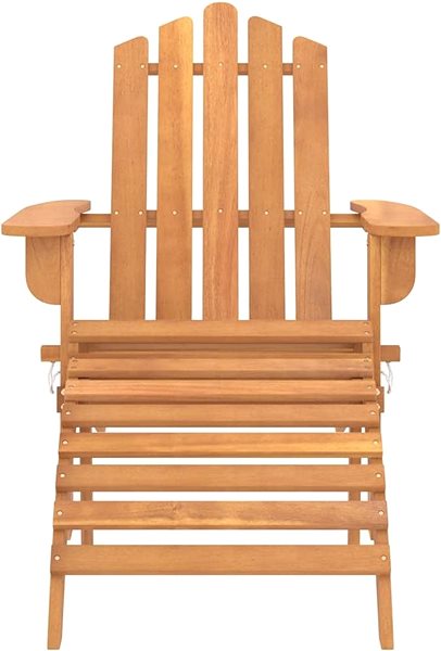 Záhradná stolička Záhradná stolička Adirondack s podnožkou masívne akáciové drevo, 316831 ...