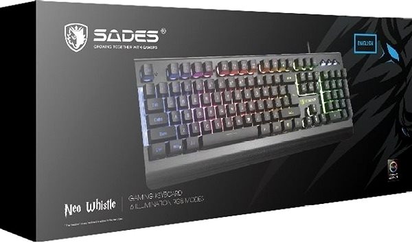 Gaming Keyboard Sades Neo Whistle - CZ/SK Packaging/box