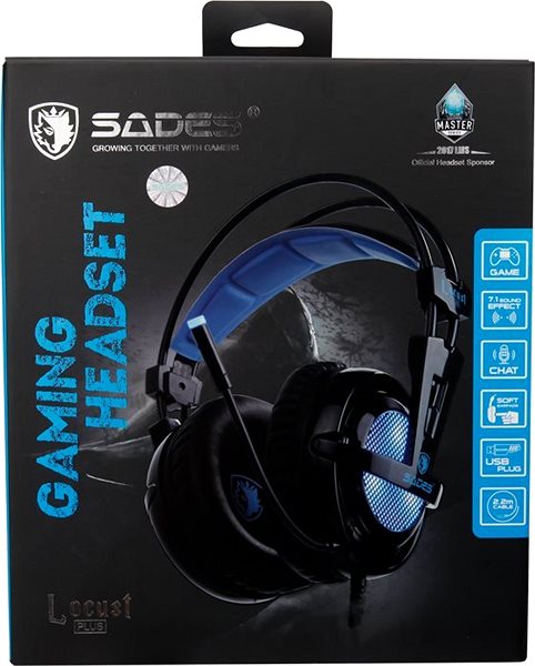 Gaming Headphones Sades Locust Plus Packaging/box