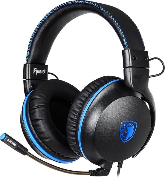 Gaming Headphones Sades Fpower Lateral view