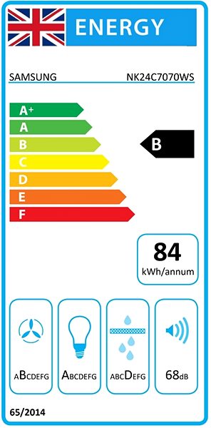 SAMSUNG NK24C7070WS/UR hood Energy label
