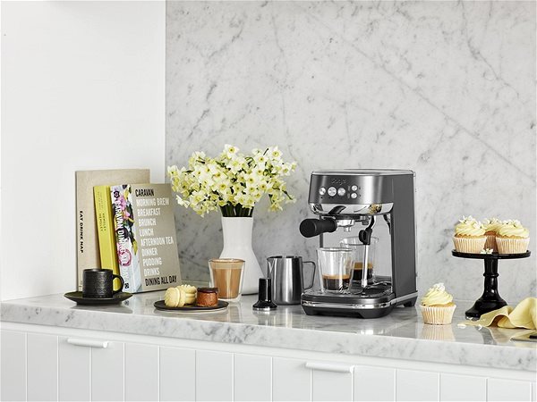 Lever Coffee Machine SAGE SES500BST Espresso Black Stainless Lifestyle