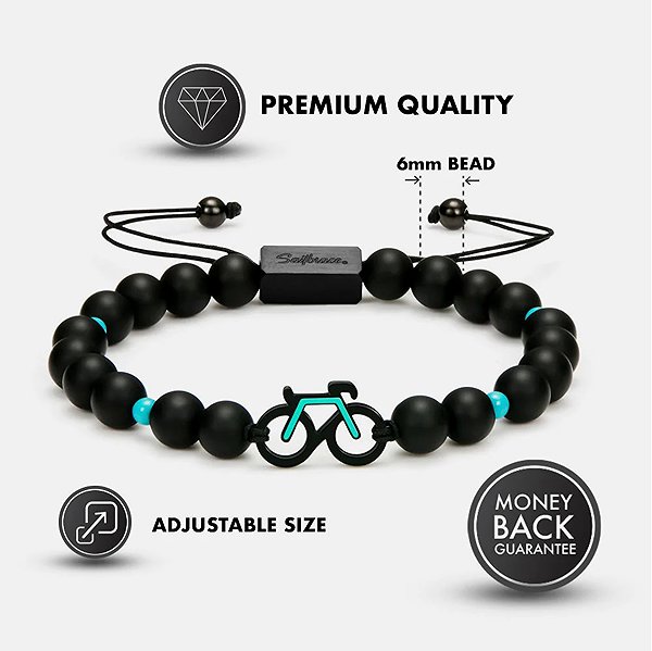 Sailbrace Beaded Bike Mint Bracelet.