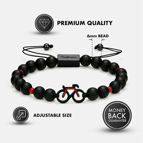 Sailbrace Beaded Bike Ruby Bracelet.