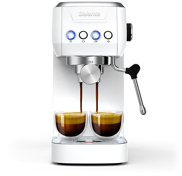 Siebträgermaschine Salente Coffio Weiß ...