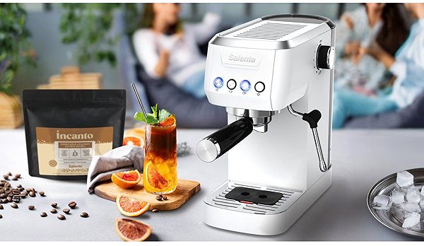 Siebträgermaschine Salente Coffio Weiß ...