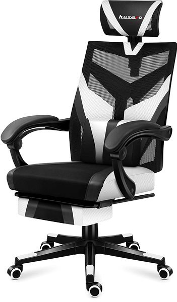 Herná stolička Huzaro Herná stolička HZ-Combat 5.0, bielo-čierna ...