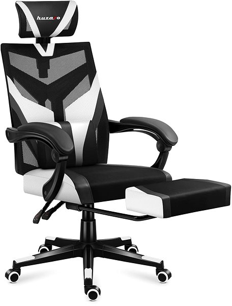 Herná stolička Huzaro Herná stolička HZ-Combat 5.0, bielo-čierna ...