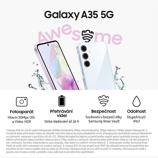 Mobile Phone Samsung Galaxy A35 5G 8GB/256GB purple ...