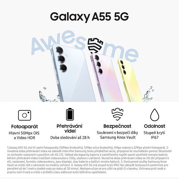 Mobile Phone Samsung Galaxy A55 5G 8GB/256GB purple ...