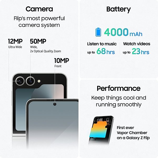 Mobile Phone Samsung Galaxy Z Flip6 12GB/512GB Silver Shadow ...