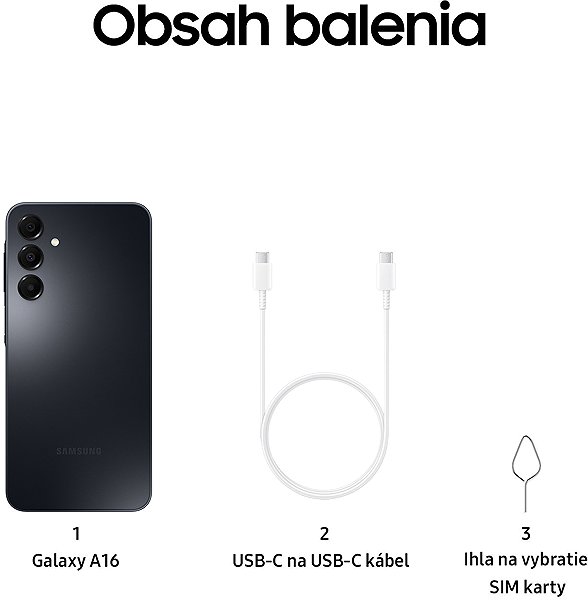 Mobilný telefón Samsung Galaxy A16 LTE 4 GB/128 GB Black ...