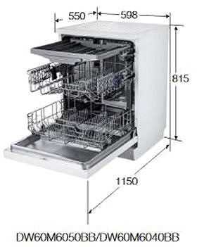 Dishwasher SAMSUNG DW60M6040BB/EO Technical draft