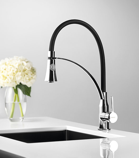 Tap SAPHO HEBE pedestal basin mixer with shower, chrome HT430 ...