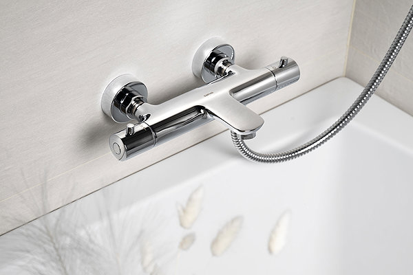 Tap SAPHO KIMURA wall-mounted thermostatic bath mixer, chrome KU210 ...