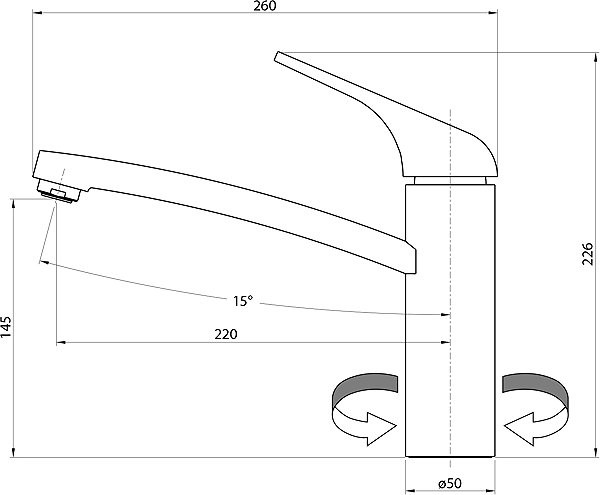 Tap SAPHO LISON pedestal basin mixer, chrome MJ125 ...