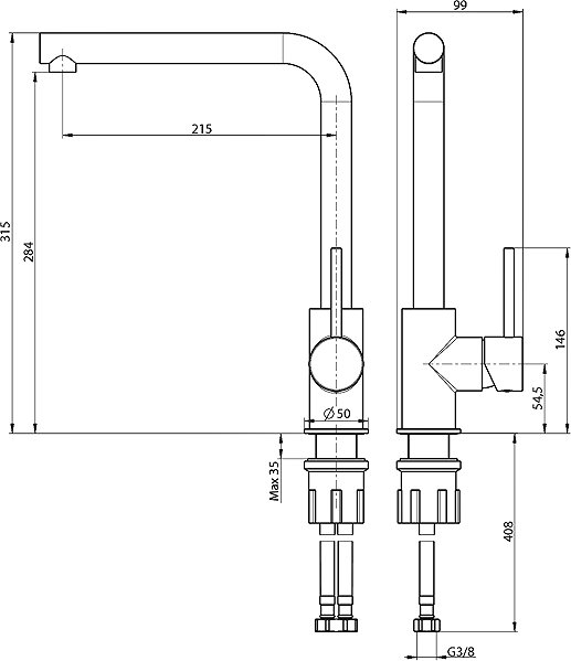 Tap SAPHO Single lever basin mixer, white matt JK125W ...