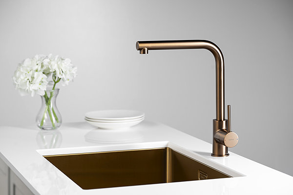 Tap SAPHO RONA Single lever basin mixer, matt copper JK125PG ...