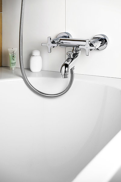 Tap SAPHO TRAX wall-mounted bath mixer, chrome 681 ...