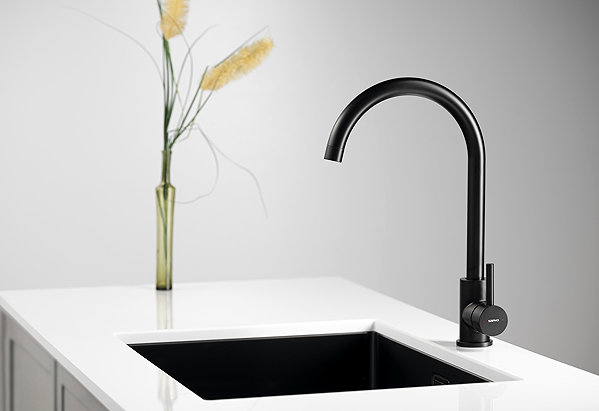 Tap SAPHO TRONA Triple lever basin mixer, black matt JK649B ...
