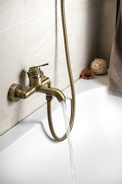 Tap SAPHO VERSI wall-mounted bath mixer, bronze RV010/18 ...