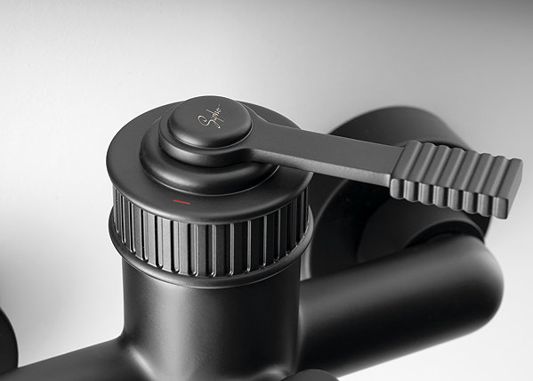 Tap SAPHO VERSI wall-mounted bath mixer, mat black RV010/15 ...