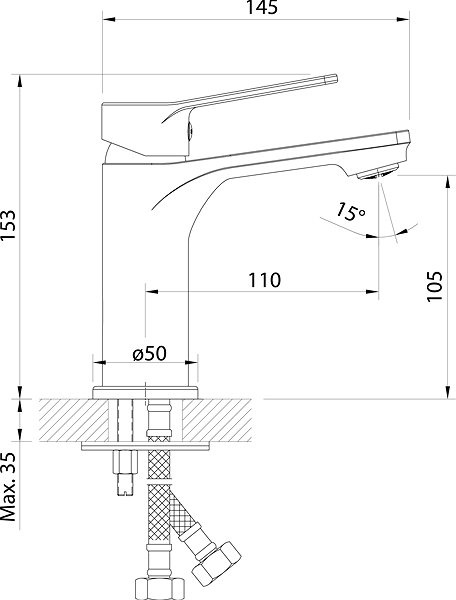 Tap AQUALINE SINTRA basin mixer without spout, chrome ...