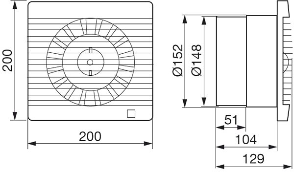 Fan Soler&Palau FUTURE 150 CZ bathroom, white ...