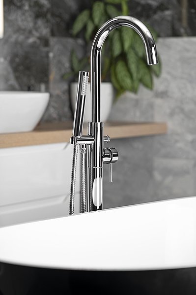 Tap AQUALINE CETO floorstanding bath mixer, chrome BV357 ...