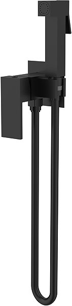 SAPHO CUBEMIX Concealed Bidet Mixer Tap with Stop Shower, Square, Black Matt CM040B.