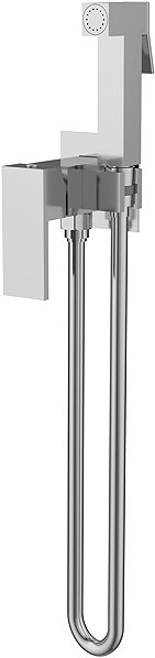 SAPHO CUBEMIX Concealed Bidet Mixer Tap with Stop Shower, Square, Chrome CM040 .