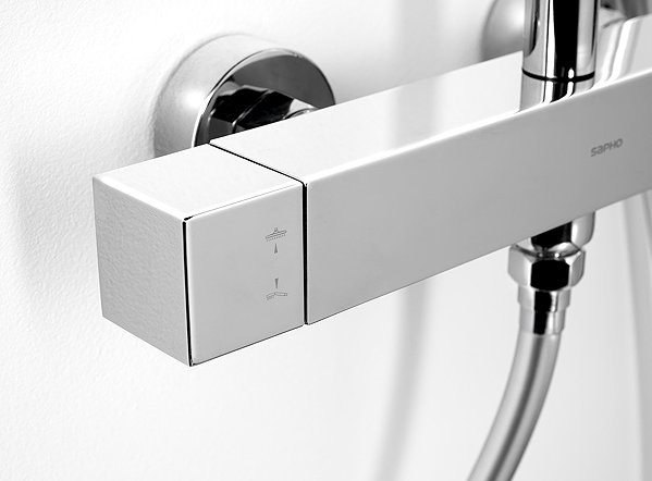 Tap SAPHO CUBEMIX shower column with lever mixer, chrome CM139 ...