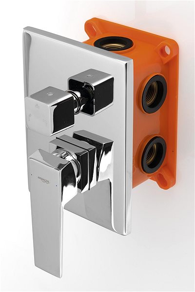 Tap AQUALINE RITMO concealed shower mixer, box, 3 outlets, chrome RT043 ...