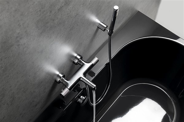 Tap SAPHO SOLARIS wall-mounted thermostatic bath mixer, chrome WD010 ...